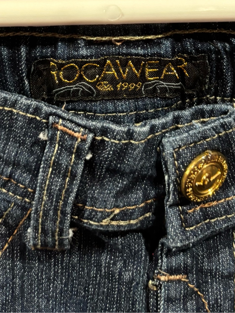 Rocawear kids Dark Blue Denim Jeans with Gold Button(Sz5)